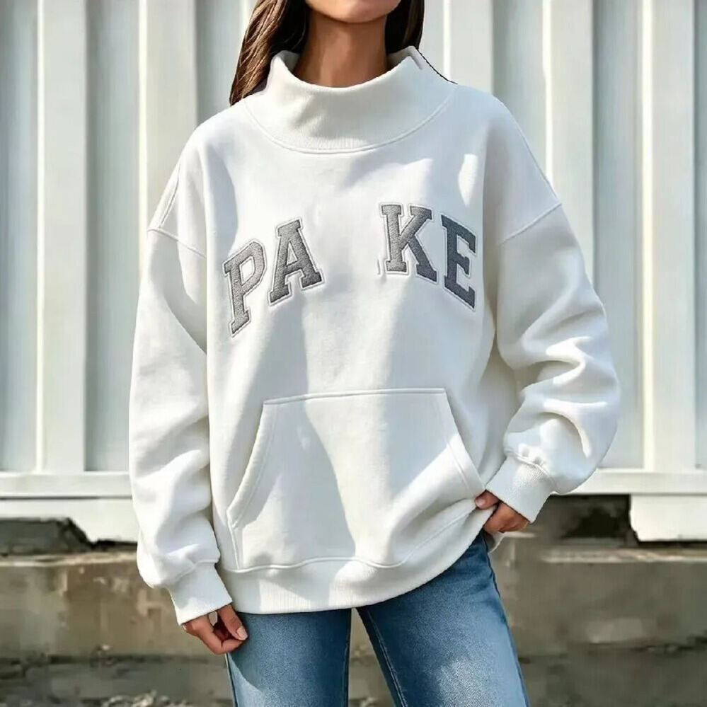 Parke Mockneck Hoodie Designer Parke Hoodie Women Hoodie Spring Autumn Outdoor Casual Hoodies Daily Outfit Woman Loose Fit Sweatshirts Designer Hood