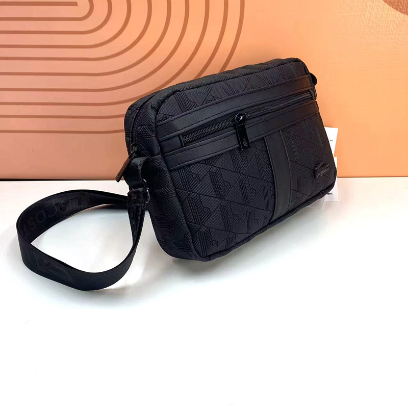 Designer Unisex Heritage Jacquard Camera Bag Geometric Monogram Reporter Satchel Zip Pocket Wide Strap Men Women Urban Daily Casual Crossbody Should