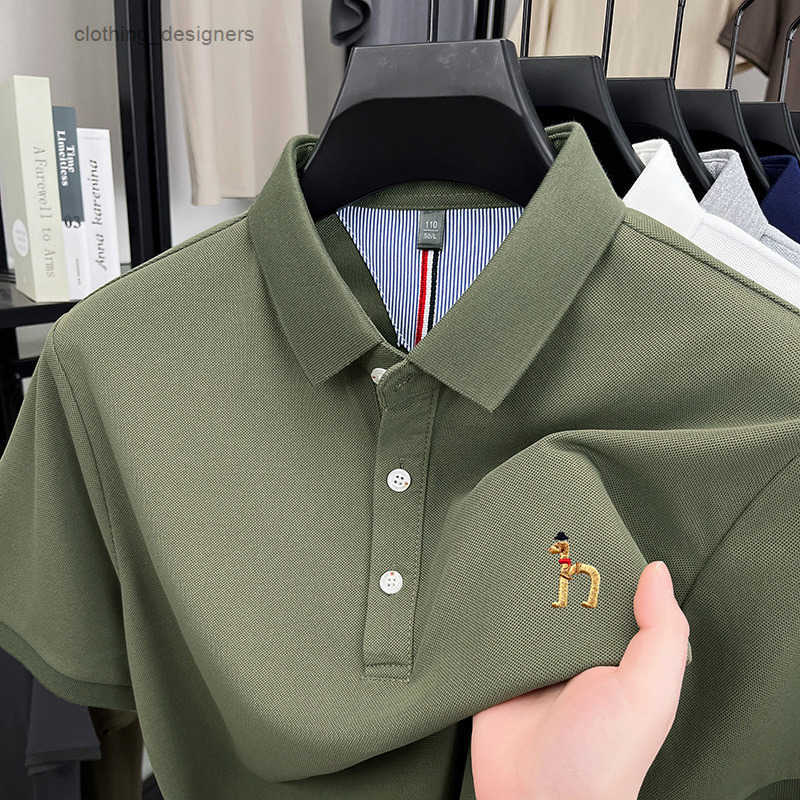 2026 New Designer T-shirt Luxury Fashion Simple Embroidery Mens Business Casual Lapel Polo Outdoor Versatile Classic Youth Basic Short Sleeved Base