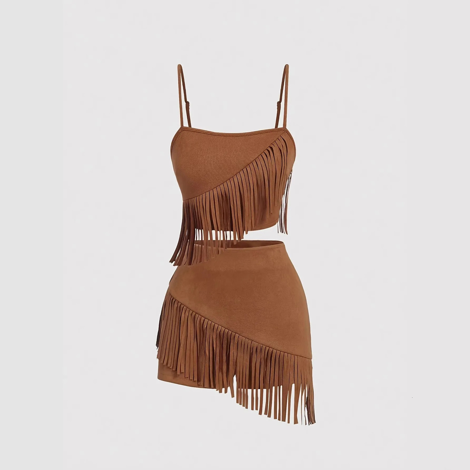 Sexy Skirt 2 Piece Set For Woman 2026 Summer Vintage Sleeveless Crop Tops And Mini Skirts Casual 260725BJ