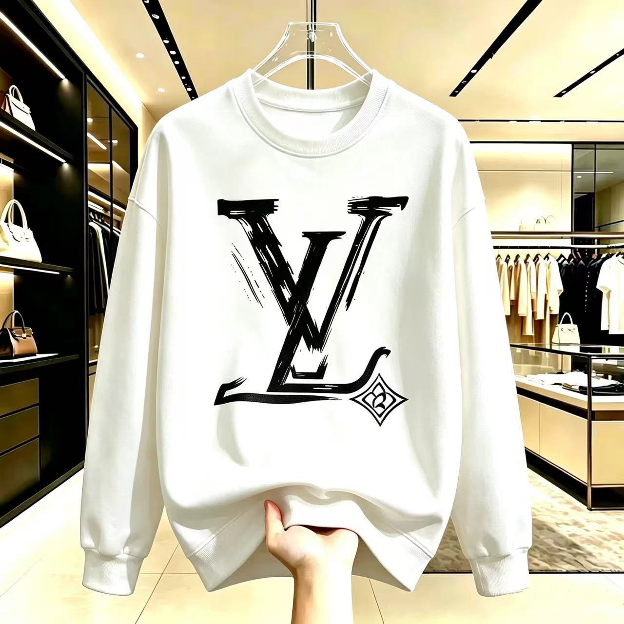 Autumn and winter new presbyopic letter Jacquard lazy relaxed round neck sweater for men and women with the same sweater M-5XL998