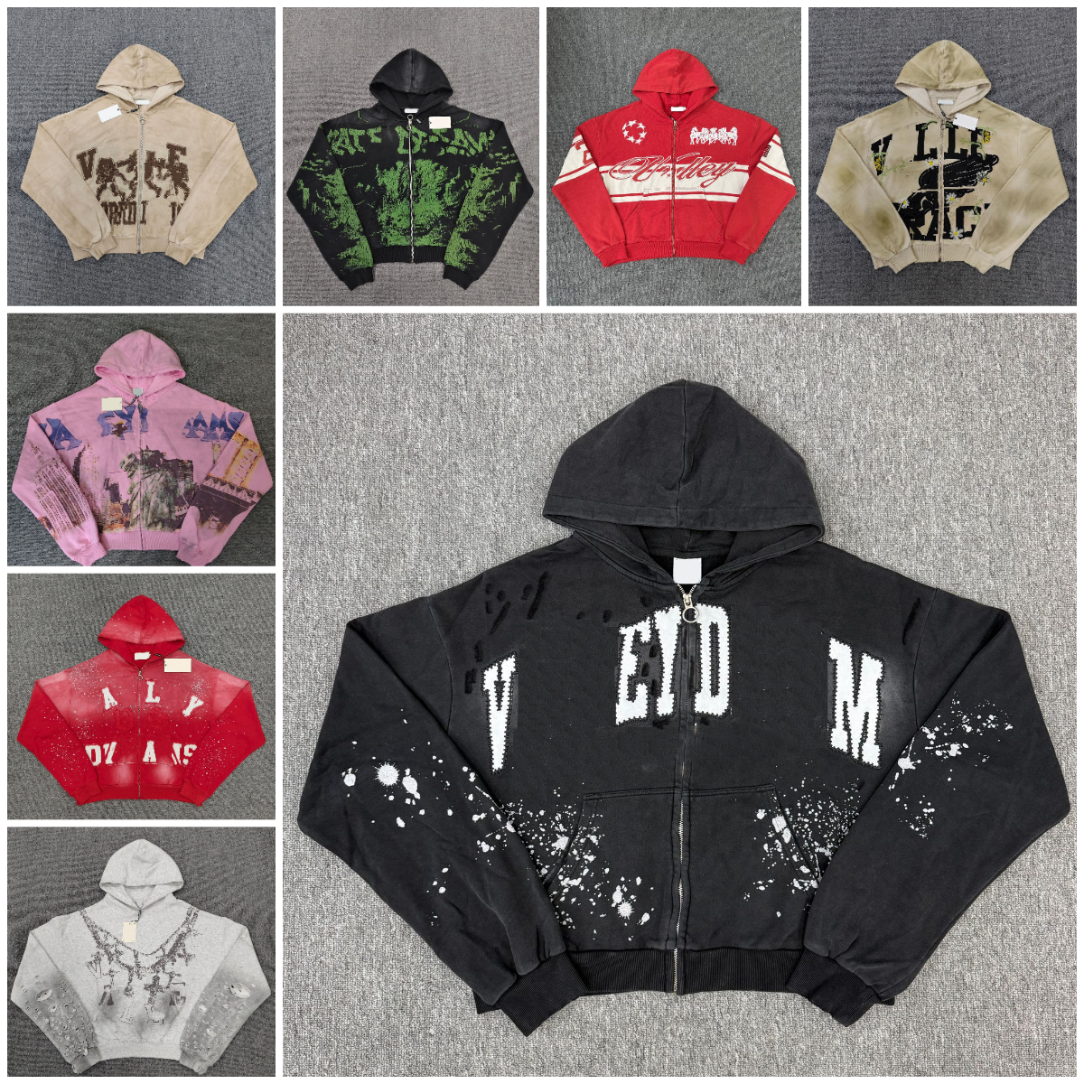 sweat à capuche pour hommes haute qualité hip-hop Parker sport fermeture éclair vêtements de sport pur coton broderie respirant