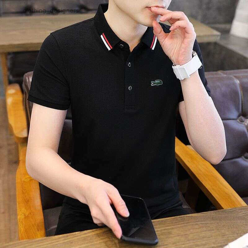 Noble Crocodile 2025 Summer New Trendy Polo Shirt Mens Slim Fit T-shirt Printed Designer Handbag Casual Business Elegant Short Sleeve