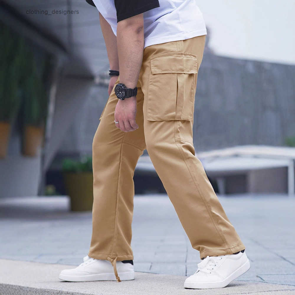 2025 Summer New European And American Style Independent Station Foreign Designer Clothes Trade Mens Cargo Casual Pants Drawstring Luxury Brand Multi