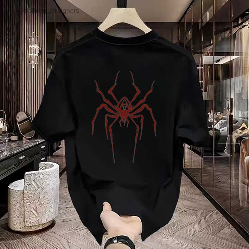 2026 Fashion Cartoon Printed Designer T-shirt Luury Mens Trendy Brand Pure Cotton Round Neck Breathable Short Sleeve Top Outdoor Casual Basic Base S