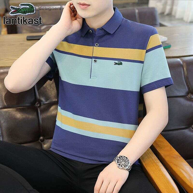 Noble Crocodile 2025 New Summer Cotton Breathable Polo Shirt designer hoodie Casual Mens Short Sleeve Turn-down Collar Trendy Top Men