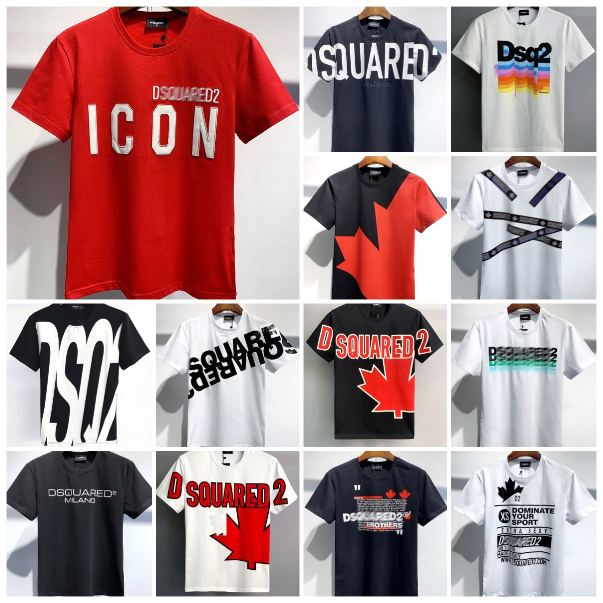 Dsquaredly shirt D2 graphic tee summer mens and womens t shirts cotton man casual luxurys short sleeve tshirts dsqaured2 t shirt designer high quali