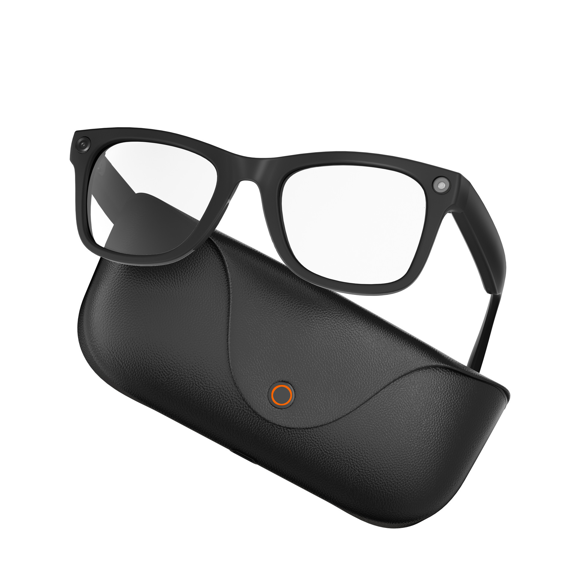 RB META Lunettes Bluetooth Appel Anti-secousse Caméra HD Enregistrement vidéo Double réduction de micro AI Smart avec étui de chargement Lunettes