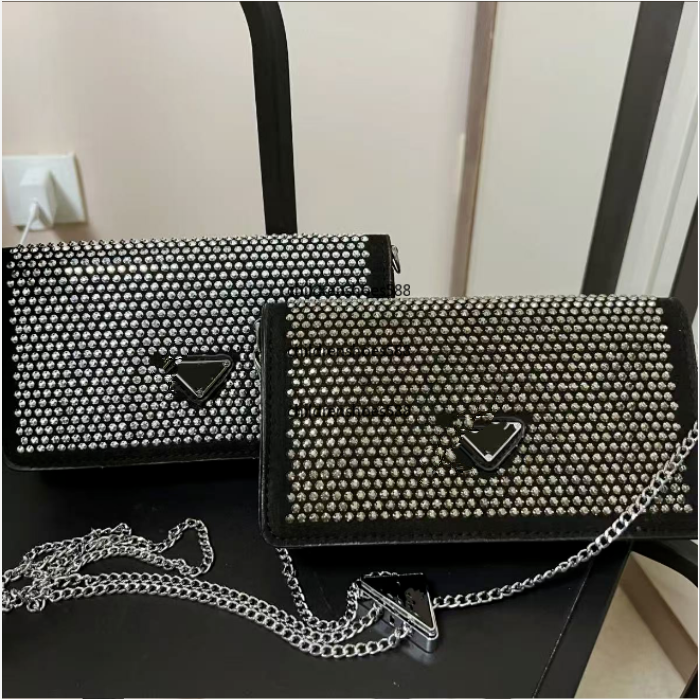 shoulder bag designer woman messenger bag man wallet Luxury patent leather metal glitter star solid color chain bag shoulder bag high quality handba