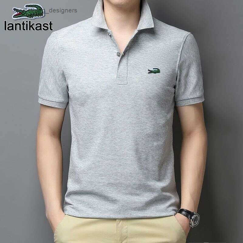 Noble Crocodile Polo Shirt Summer Short Sleeve T-Shirt Pure designer handbag Cotton Turn-Down Collar Loose Fit Plus Size Mens Top Tee Trendy