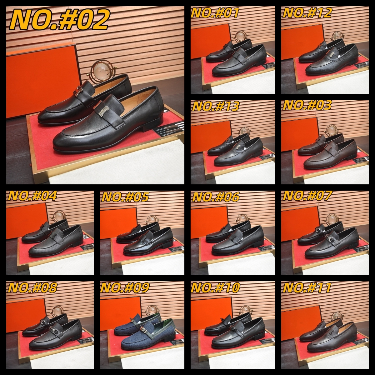 69 modèle hommes chaussures nouvelle mode à la main en cuir Pu sans lacet chaussures habillées de luxe décontracté élégant tout-match moine sangl