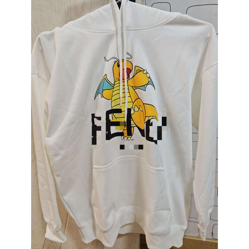 FW24 Show Mens Fashion Designer Hoodie Dragonite Black Cotton Oversized Long Sleeved Jersey Sweatshirt Men Regular-fit Hoodies