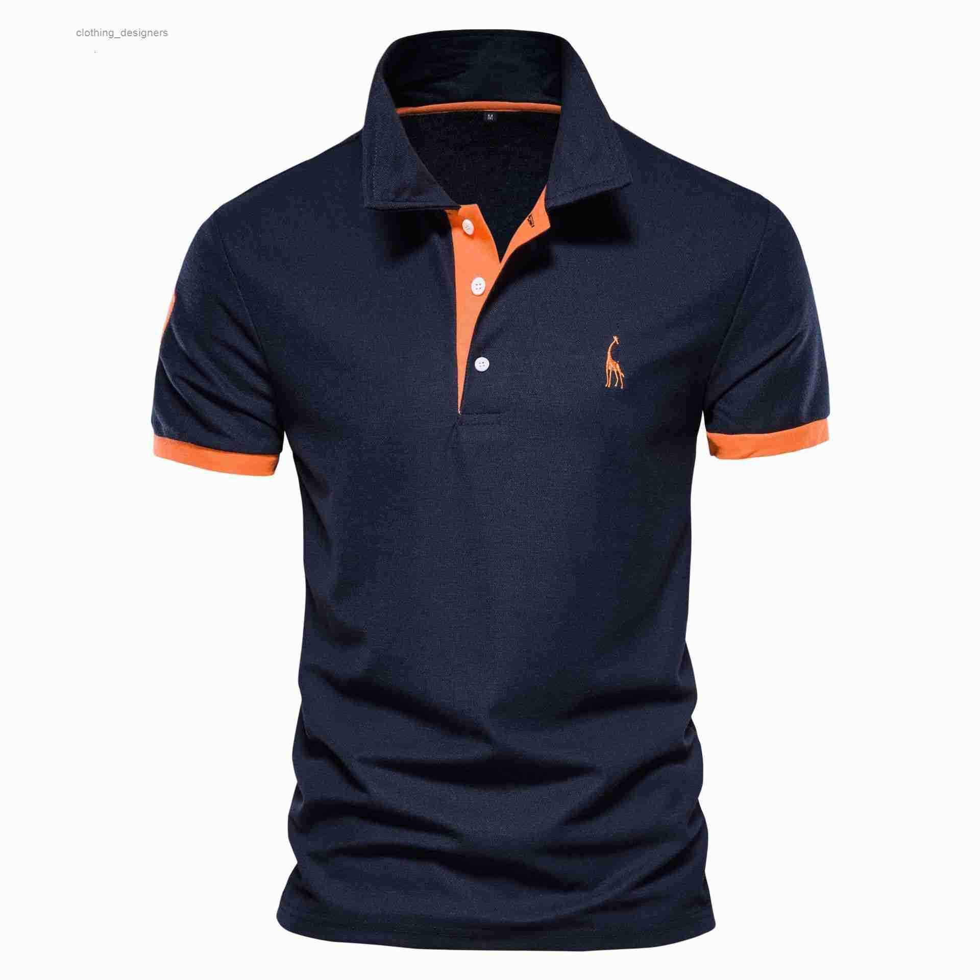 Luxury Brand Designer Clothes Hot-Selling Clothing Deer Embroidery Polo Shirt Short Sleeve Zhuji Mesh Collar Mens T-Shirt Wholesale