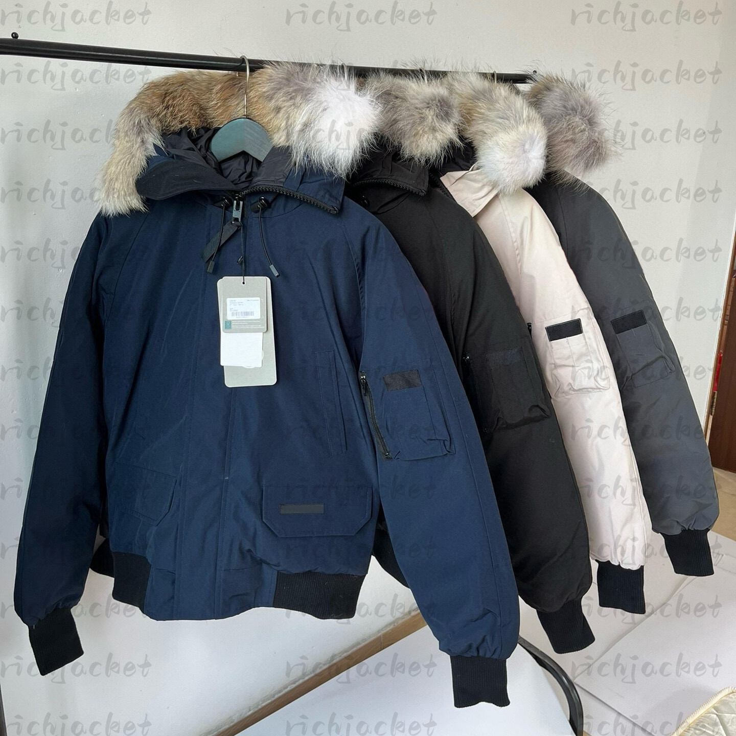 Pilot Jacket Designer Winter Men Down Jacket Puffer Jacket Homme Outdoor Jassen Outerwear Real Coyote Fur Warm Hooded Windproof Thicken Coat Hiver P