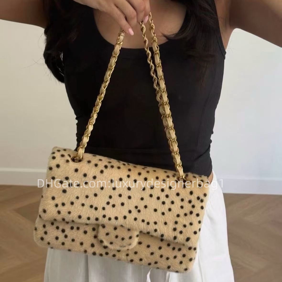 26S Charel 25 designer bag Mirror Quality Caviar Calfskin hobo Chain Sling Bag Women Single Shoulder Crossbody Bags Earphone Pocket Real Leather Des