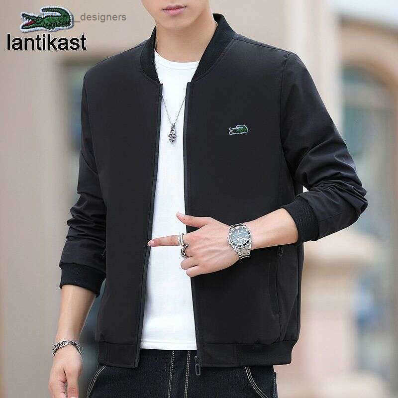 Noble designer handbag Crocodile Mens Autumn Winter New Casual Jacket Male LANTI KAST Student Stylish Korean Version Trendy Slim Fit Trench Coat