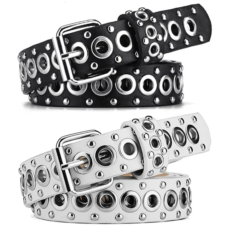 2026 New Womens Fashionable Rivet Thin Personalized Needle Buckle Street Trend Punk Hiphop Style Y2k With Jeans Belt 260727 Free Shipping