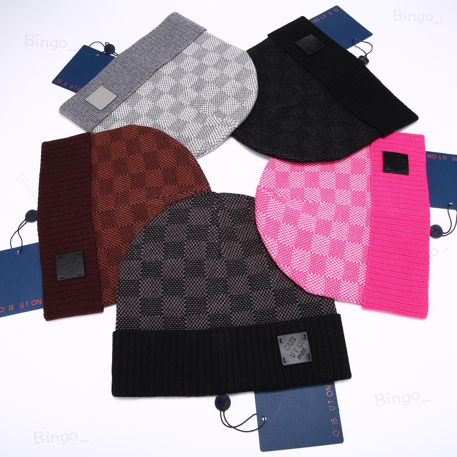 Designer winter knitted hat letter logo jacquard skull hat warm wool hat outdoor skiing travel casual streetwear suitable for both men and women aut