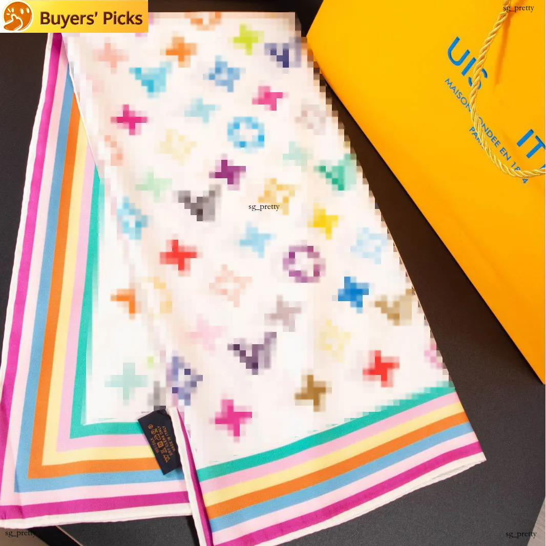 High version square Silk scarf designer shawl Luxury Pashmina double side Clover printed high-end large scarves All match 90*90cm