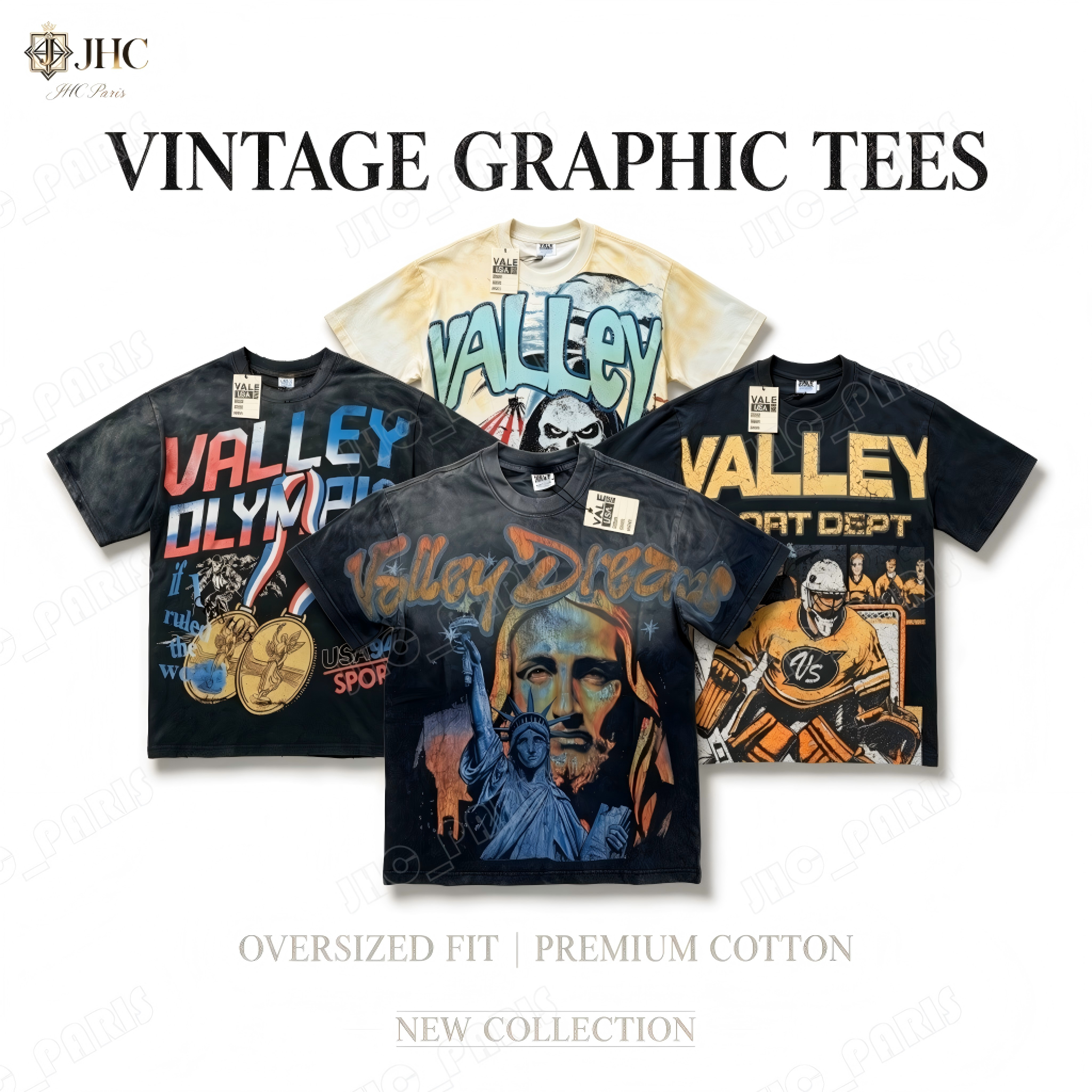 USA Warehouse Valy Dreams VINTAGE GRAPHIC TEES designer haute qualité mode T imprimé graphique tee été hommes femmes manches courtes poitrine let