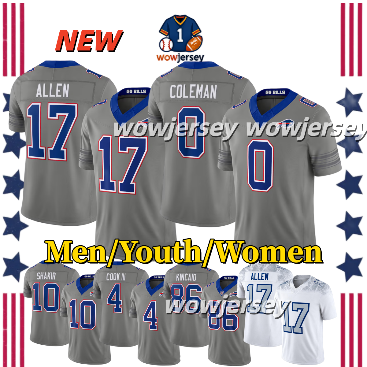 2026 BuffaloS Bill jersey Billsjersey Josh Allen Football Jersey DJ Moore Cole Bishop James Cook III Bradley Chubb TJ Parker Damar Hamlin Jim Kelly