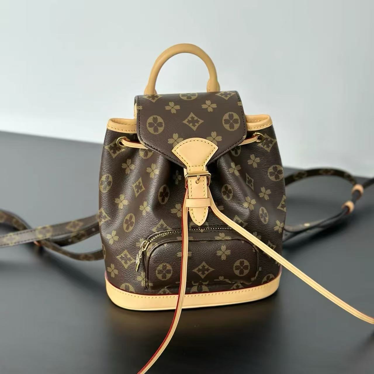 Vintage monogramme Mini cordon Montsouris sac à dos femmes Multiway épaule sac à bandoulière polyvalent voyage quotidien trajet sac