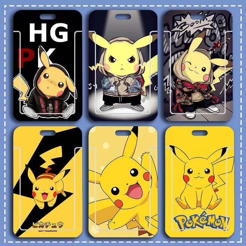 Pokemon Pok mon Pikachu étudiant repas Id housse de protection marque contrôle d'accès Bus support rigide carte de campus