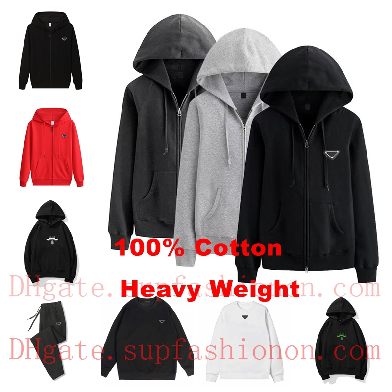 Full Zipper hoodies Designer men hoodie male female PU Leather hoodys Jackets women long sleeve Cotton Heavy Weight sweatshirt sweatpants tracksuits