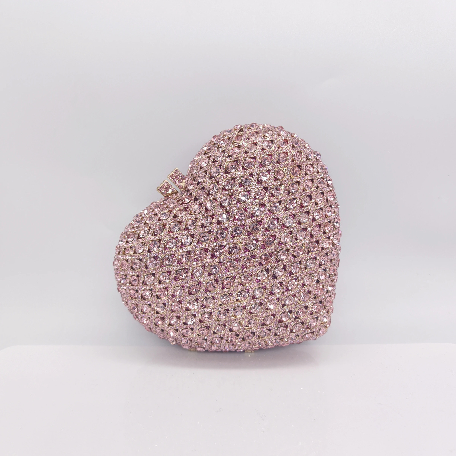 Plaid Heart Shape Clutch Checkered Pattern Evening Bag for Women OEM Custom Romantic Purse Low MOQ Wholesale from Factory Dir 260725BJ