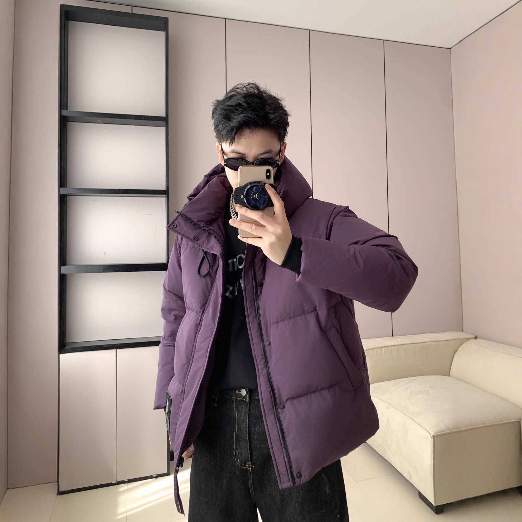 2025 Autumn Winter Mens Short Down Jacket Fashion British Versatile 90 White Duck Down Hooded High Collar Mens Coat Trendy S260727