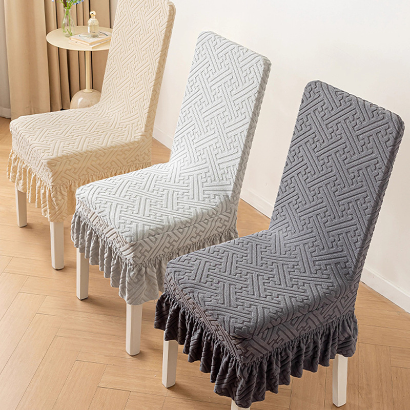 Housse de chaise jacquard universelle, housse de table à manger et de chaise monobloc, adaptée à un usage domestique, housses de tabouret et de s