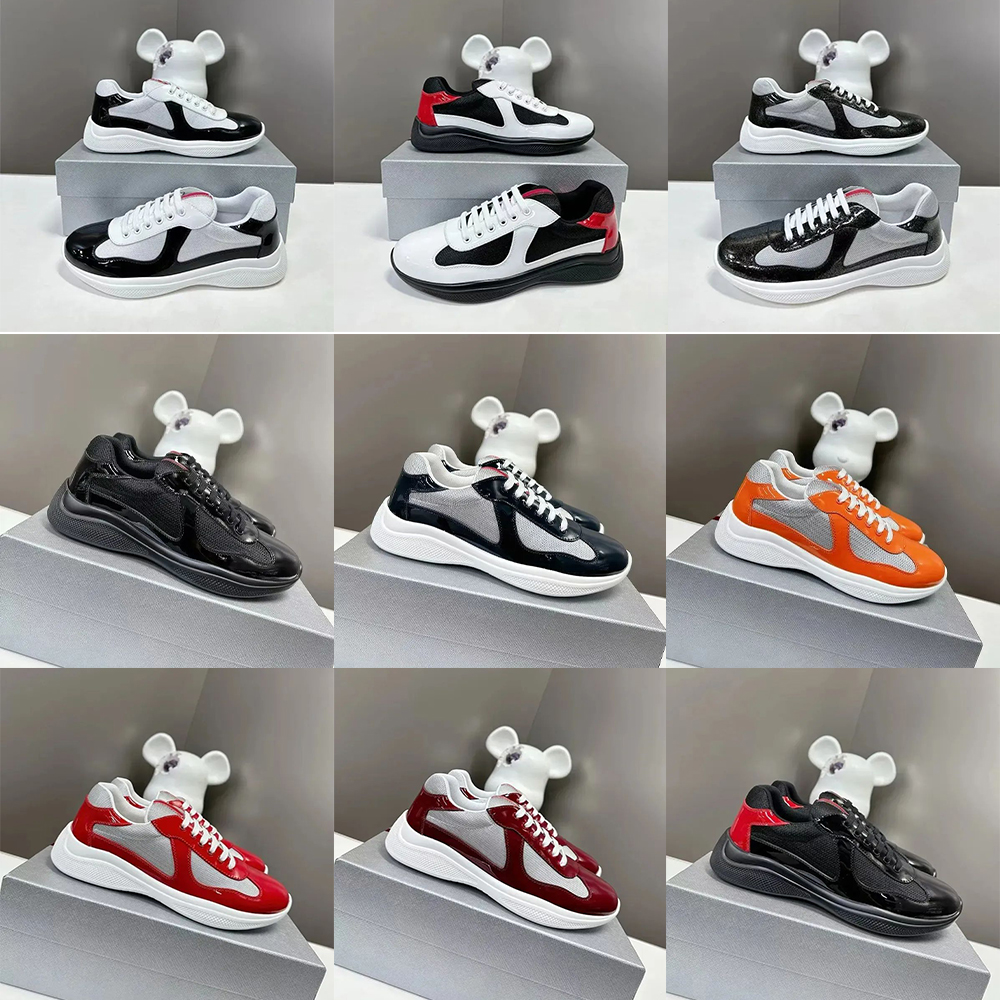 Designer shoes, American-style cup-sole shoes, men's large-size shoes, classic casual running shoes, glossy leather, outdoor hiking shoes, styl