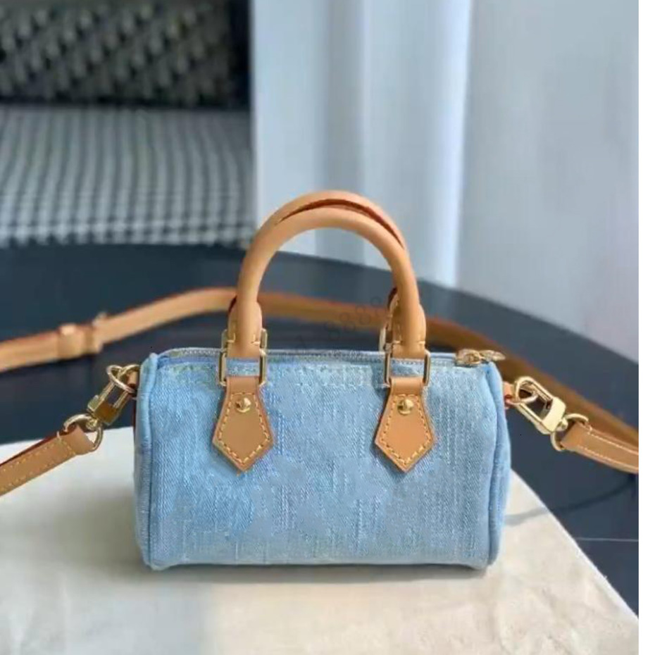 Designer bag Mini Denim Crossbody Shoulder Bags Women Leather Clutch sleek design Classic sac luxe Lady Brown Flower Pochette Handbag Purse