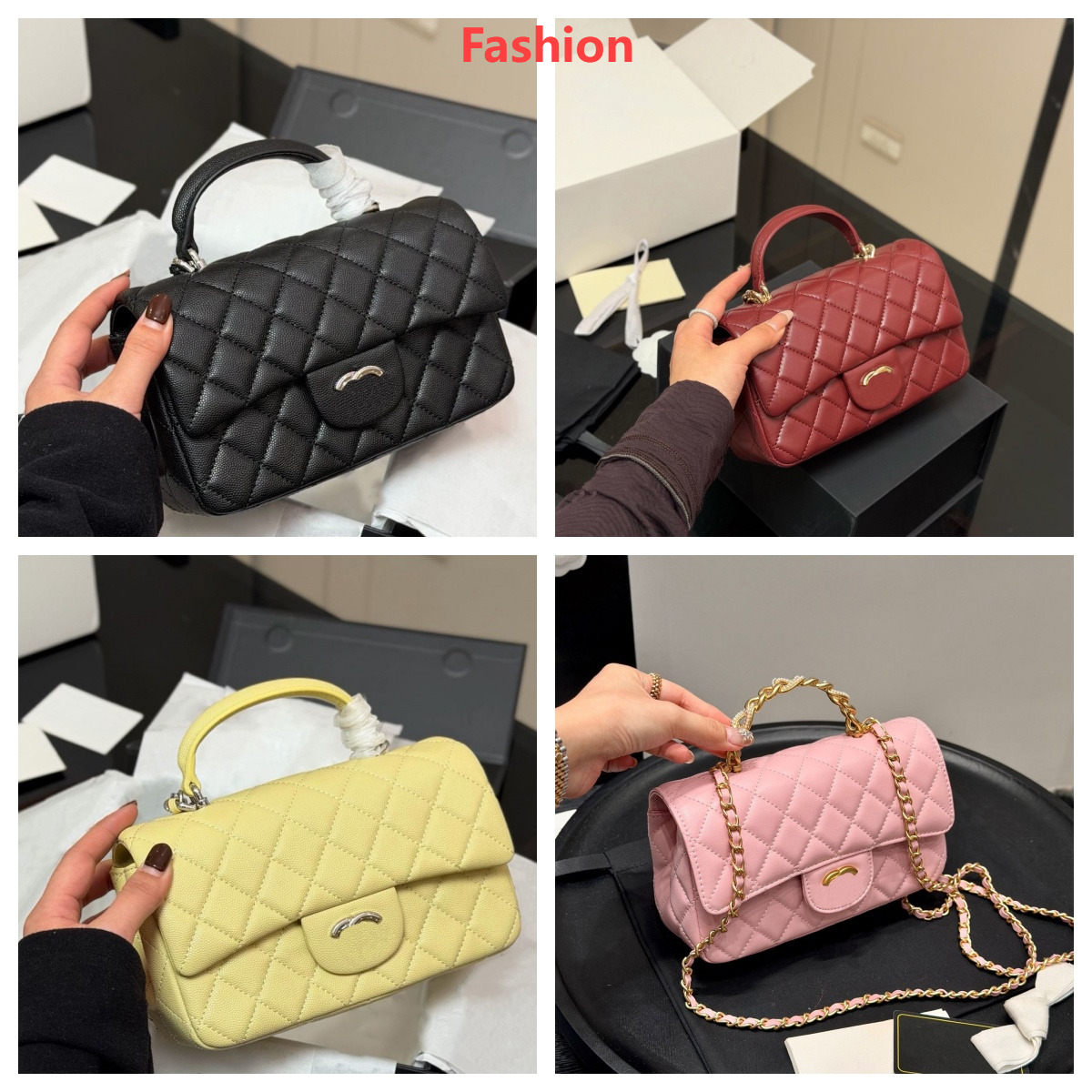 Luxury Designer Bags Trends shoulder bags 2026 high quality caviar cf Plaid classic sheepskin women's flap crossbody handbag tote bag fashion l