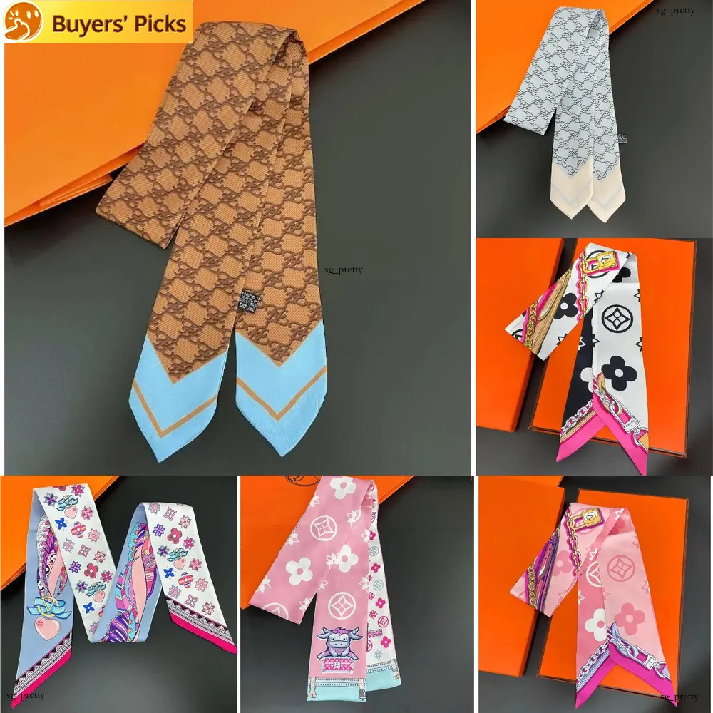 Designer 23style Lettres de mode Sacs Scraf Foulards en soie Femmes Poignée Sac Bandanas Lage Silencieux France Portefeuille Sac à main P