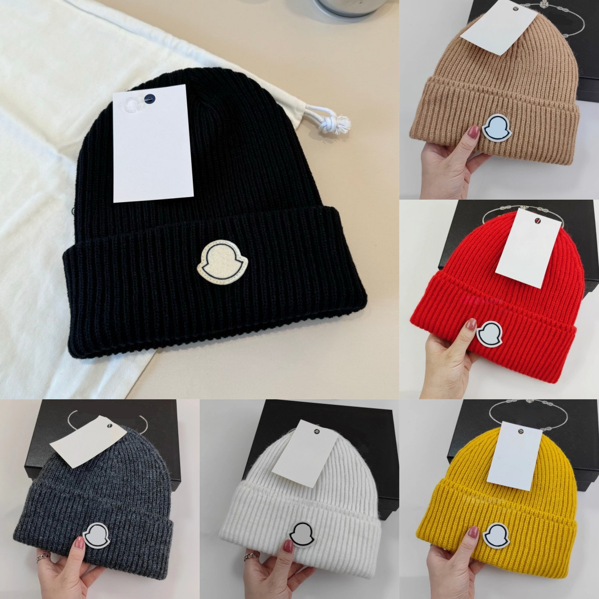 Bonnet tricoté côtelé unisexe de styliste, chapeau chaud d'hiver, style minimaliste français, bonnet classique de haute qualité, casquettes décon
