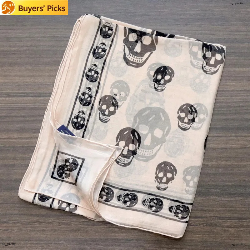 Écharpe de crâne de créateur de marque de mode pour et hommes Meilleure qualité 100% pur satin de soie mode femmes marque foulards pashmina châle