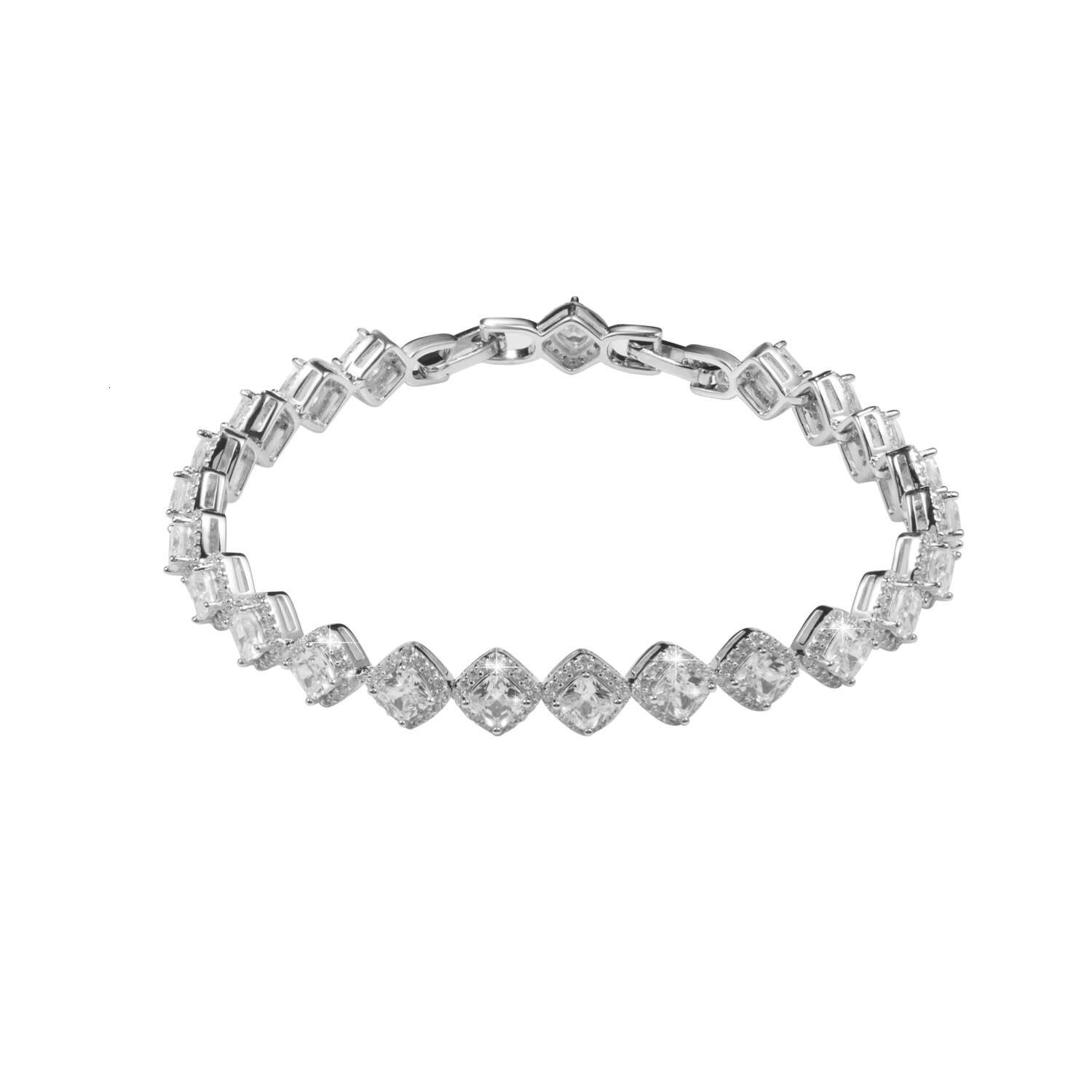 Personality High Quality Custom Women's Silver 925 Moissanite Diamond Tennis Bracelet for Dateing