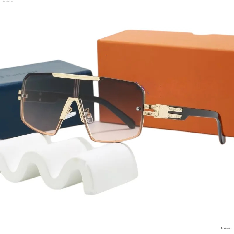 Luxury Flat Top Shield Sunglasses Men Women One Piece Gradient Lens with Gold V Bridge Textured Hinge Designer Style UV400 Shades Premium Driving Ey