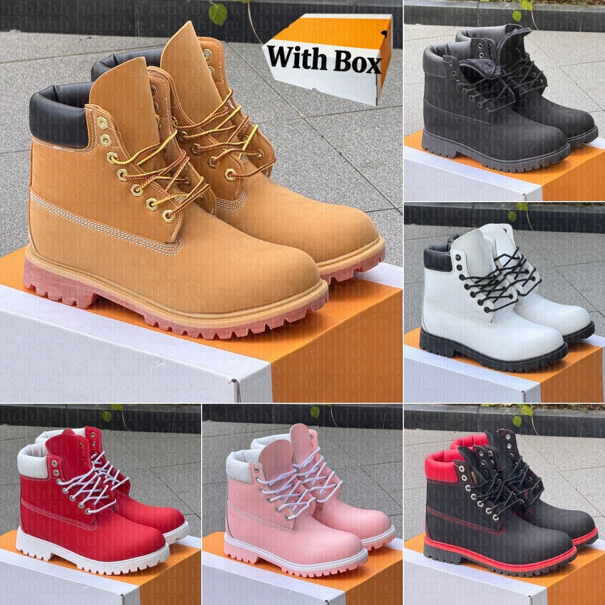 Tims boots designer shoes luxury mens womens martin boot snow winter waterproof ankle suede classic cowboy black white brwon pink red leather hiking