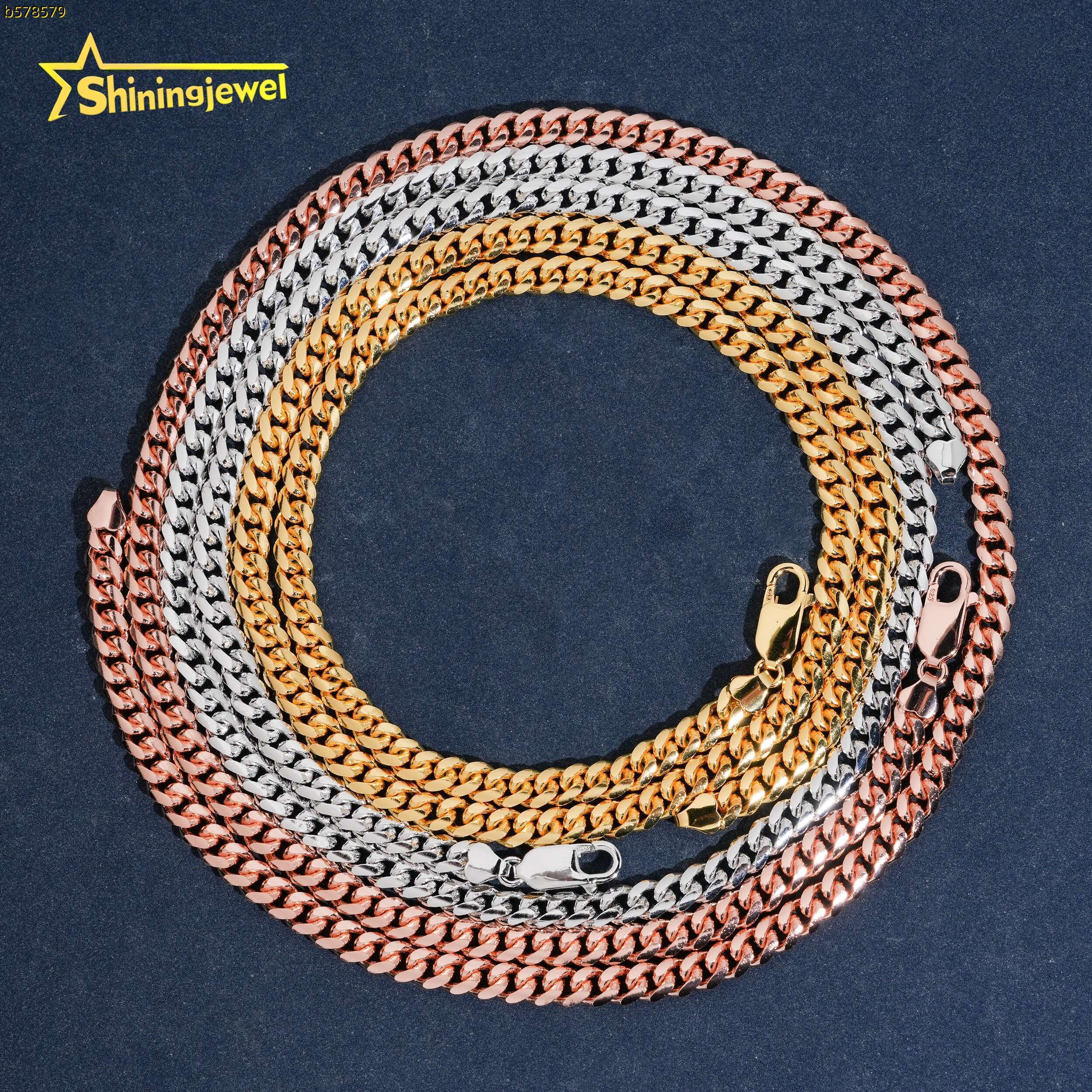 New Arrival 5mm 925 Silver Cuban Link Chain Fast Shipping No Diamond Plain Cuban Chain Hip Hop Men Cuban Link