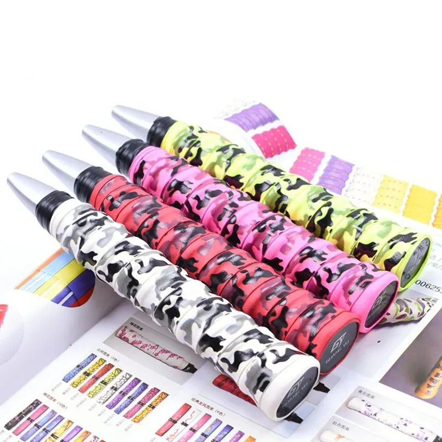 Lightweight Carbon Badminton Racket Absorb Anti Slip Tape Handle Grips For Tennis Camouflage Wrapping Skidproof Sweat Band Sports 260420 racquet Bir