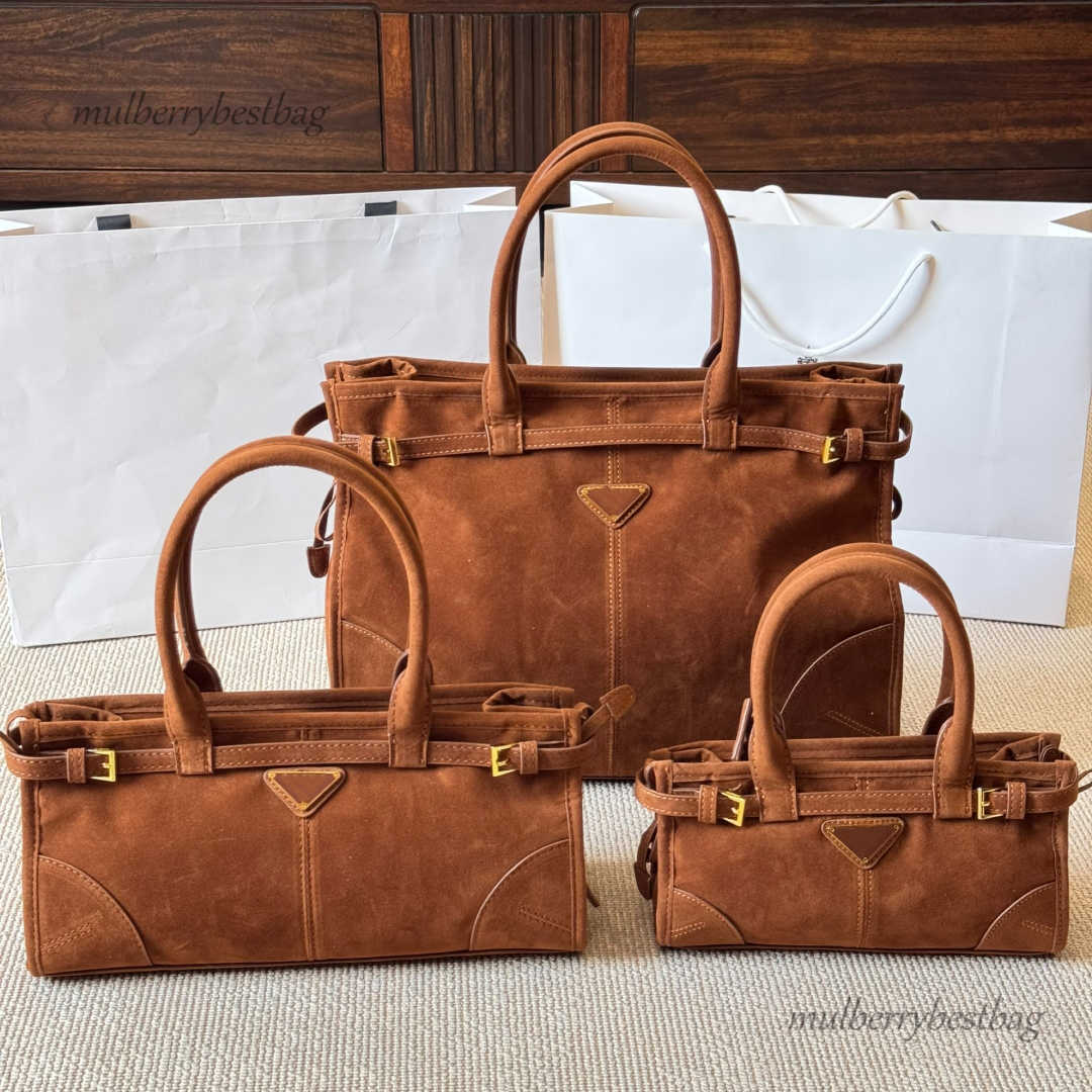 Top Suede Handbag Luxury Suede Brown Shoulder Bag Womens Designer Totes Bag Soft Lux SOFTBOG Leather Luxury Handbag Casual Mens New New designer Cro