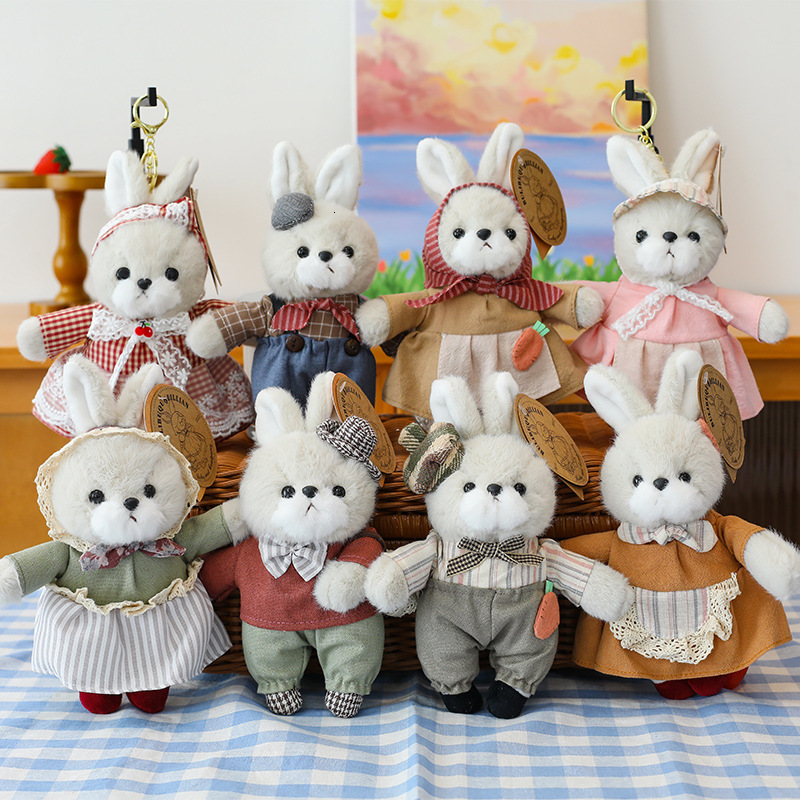 High-Quality Couple Pastoral Plush Pendant Doll Bag Accessories Cross-Border Bunny Small Toy Wholesale