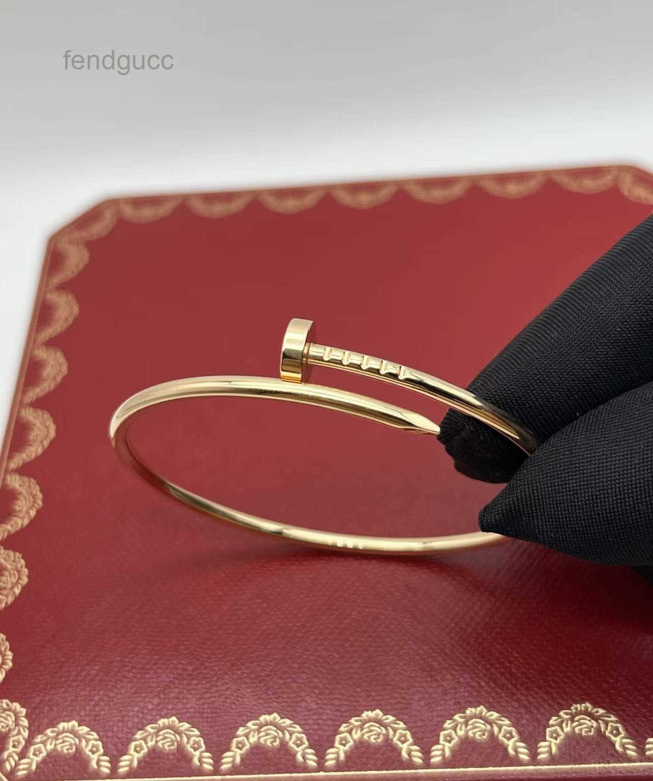 High quality Designer Bracelet thin Bracelets Nail Bangle designer 3MM Bracelet for women wrap around no hinge twist bend Bangles Cuff Bracelet