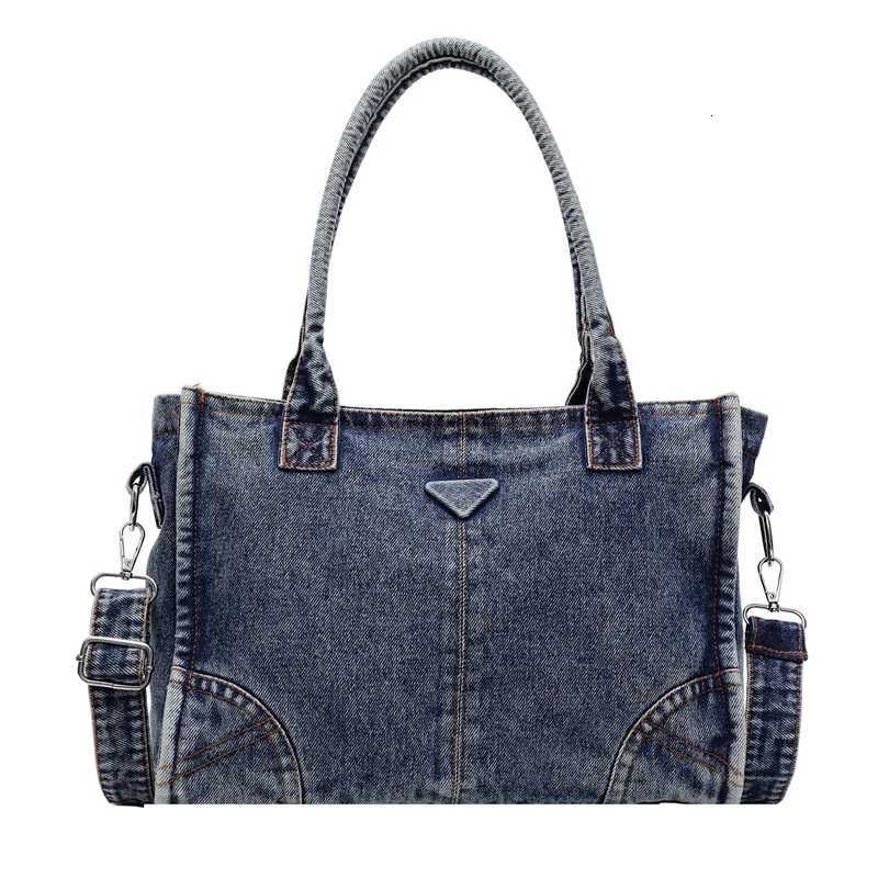 Korean Style Premium Niche Denim Tote Bag for Women New Fashion Versatile Shoulder Underarm bag casual simple Crossbody Handbag X260728