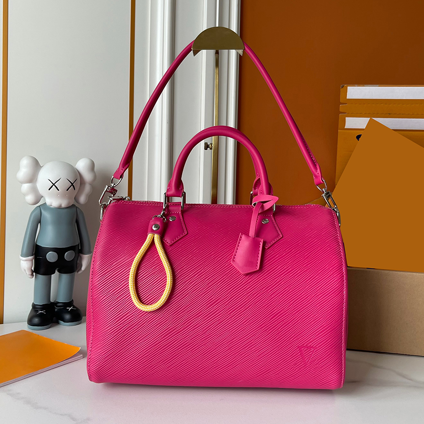 Soft 30 tote bag Epi Rainbow bag soft shoulder bag luxury womens handbag designer bag metal plate pillow leather chain travel bag boston bag