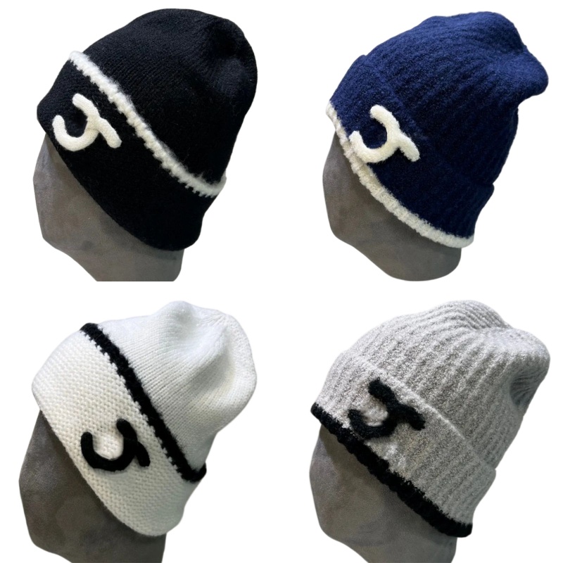 Vintage designer knitted beanie hats men women knitted hats winter autumn warm luxury fashion classic gift casual sport cas for women men hiking ski