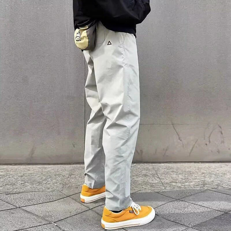 Mens Conical Cargo Pants Spring Autumn Straight Leg Casual Trousers Outdoor Waterproof Sports Hiking Mountain Climbing Pants 260727BJ