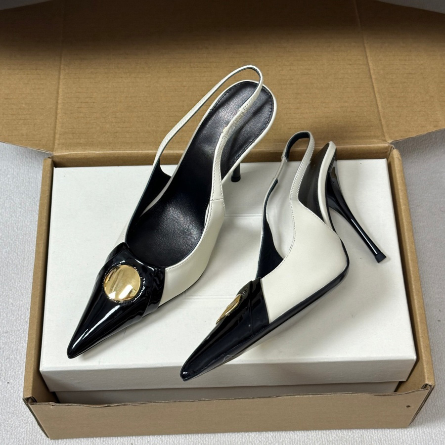 Designer femme sandale Slingbacks 10.5 CM talons hauts en cuir véritable chaussures formelles sandales de créateur à talons hauts mode orteil bri